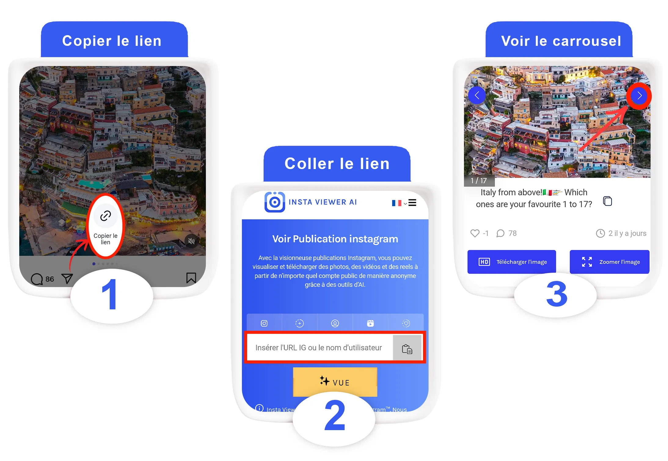 Visionneuse Instagram carrousel anonyme